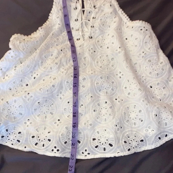 Hollister boho chic lace sleeveless muscle blouse Sz M - Picture 5 of 7
